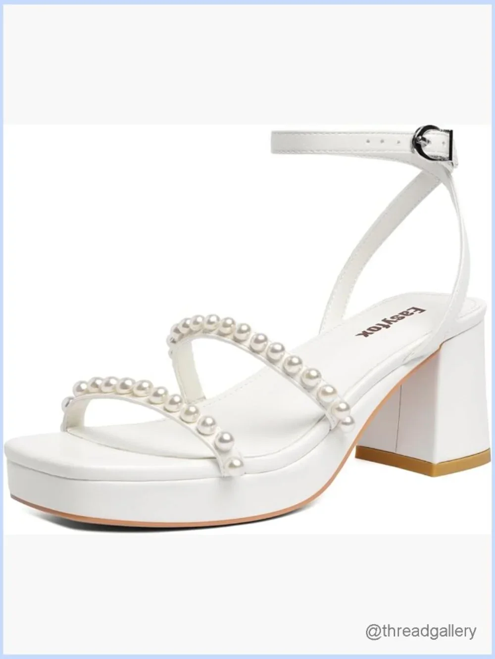 Open Toe Chunky Heels Platform Sandals Strap 2.76